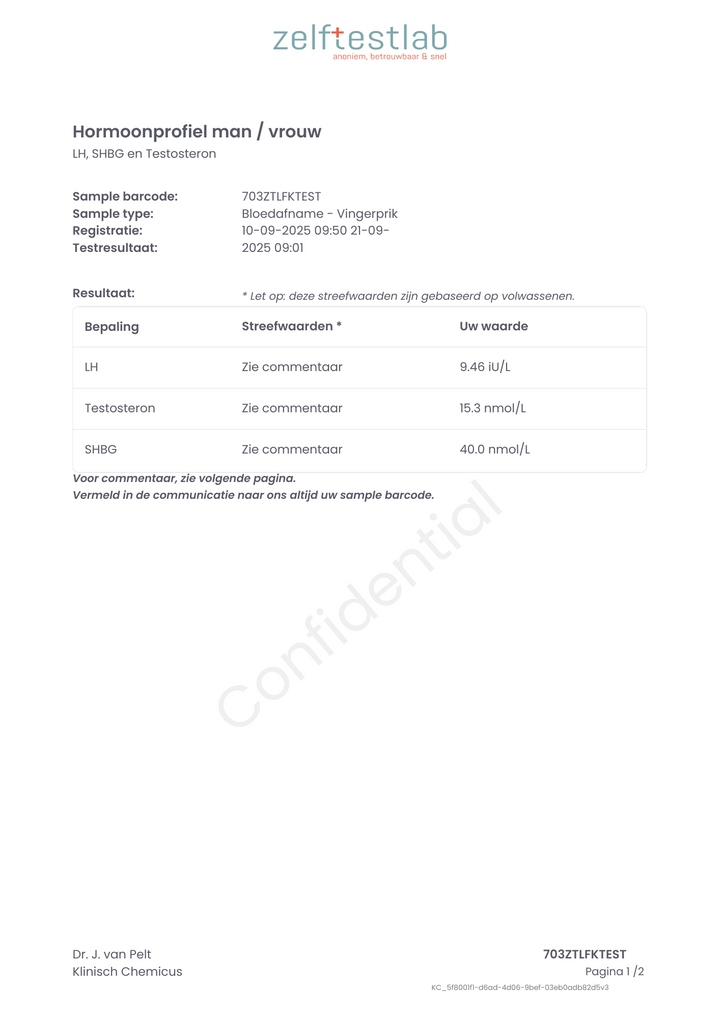 Hormoontest man vrouw