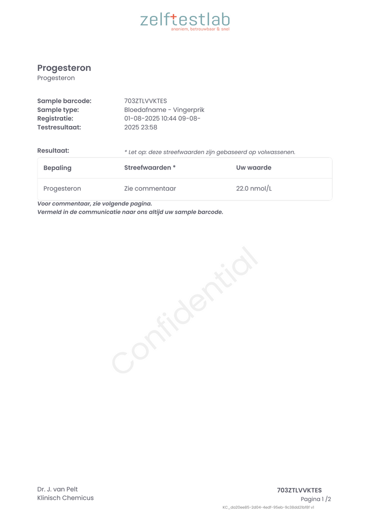 Progesteron test
