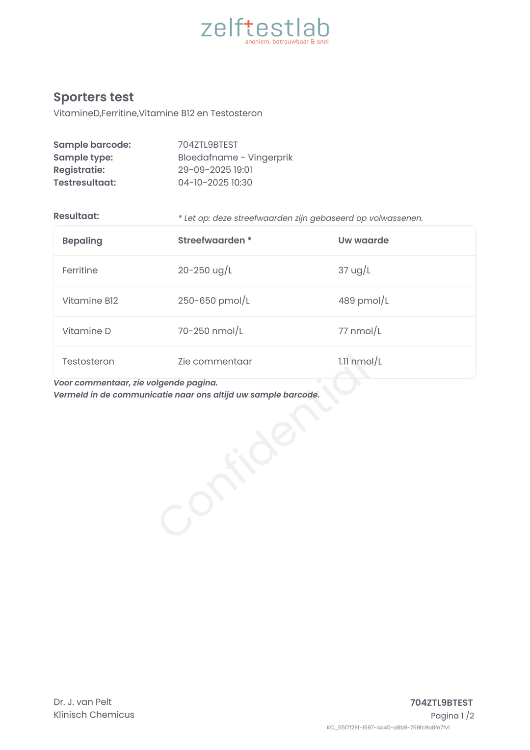 Sporters test