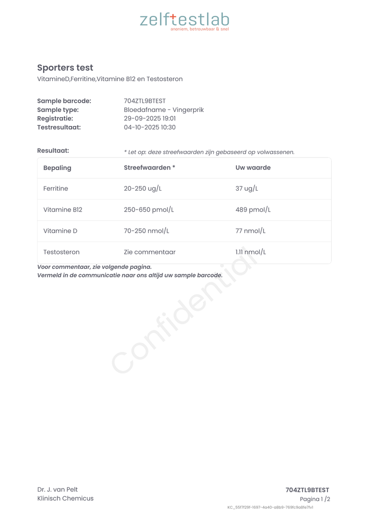 Sporters test