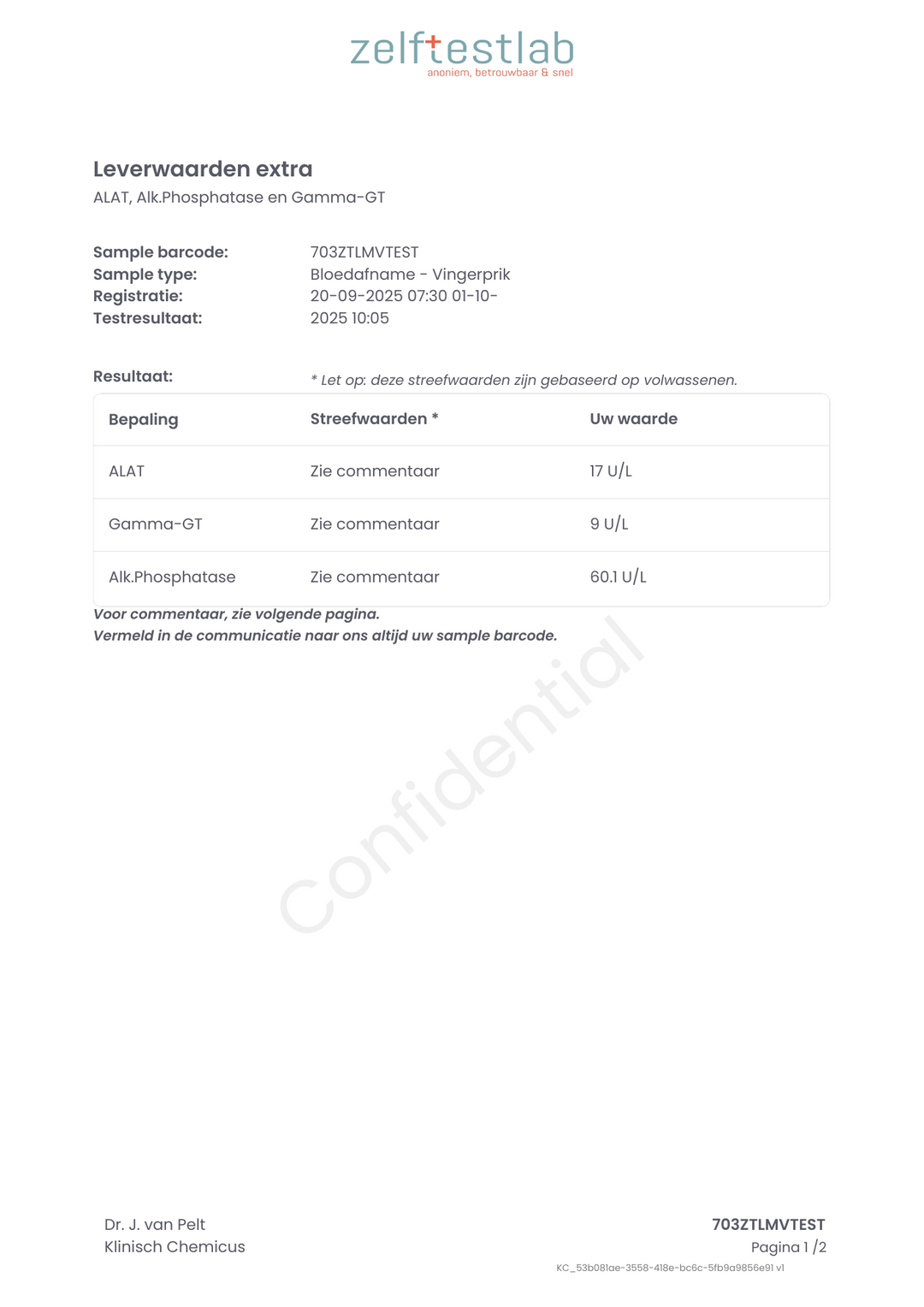 Leverwaarden extra uitslag 1