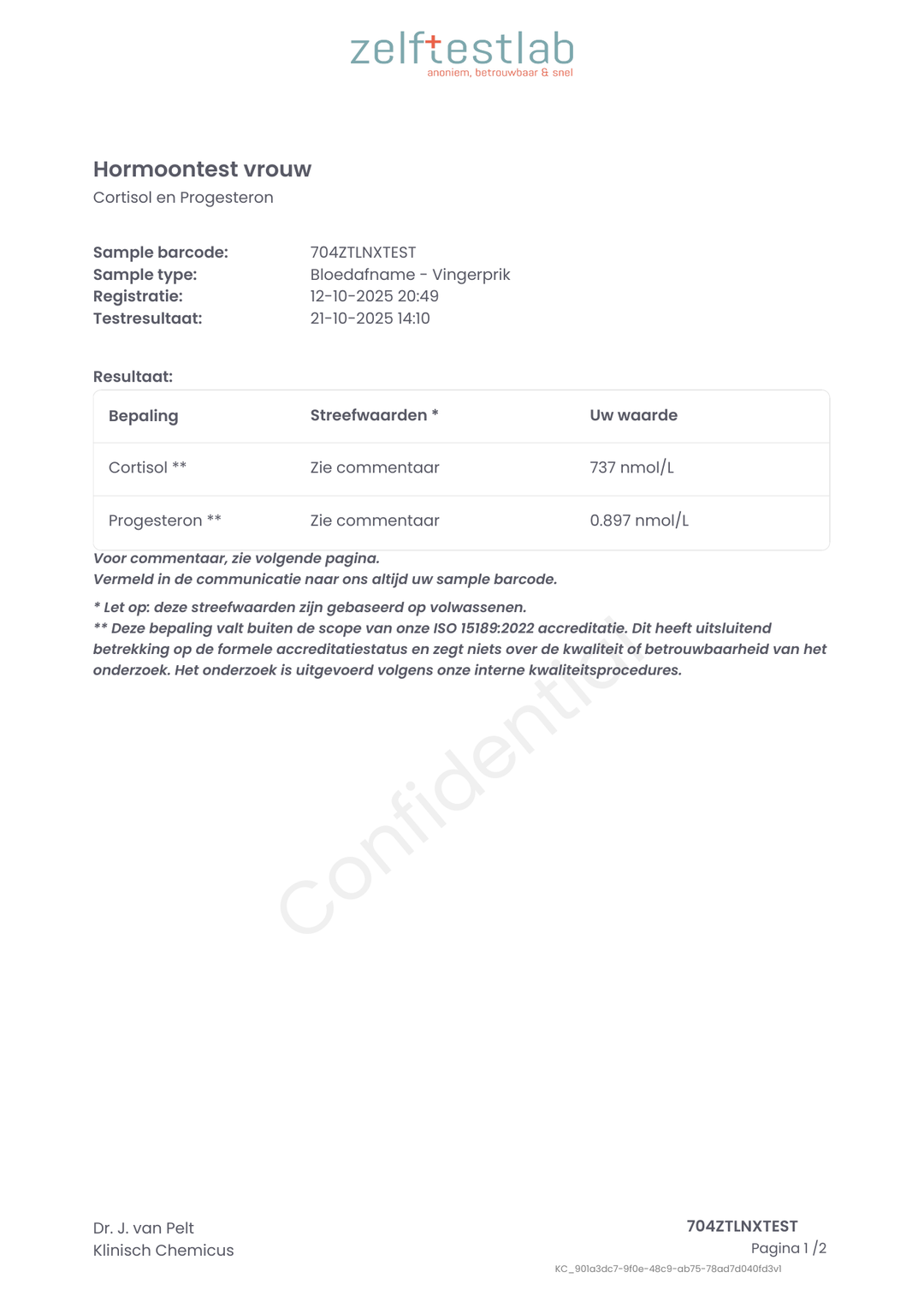 Hormoontest vrouw