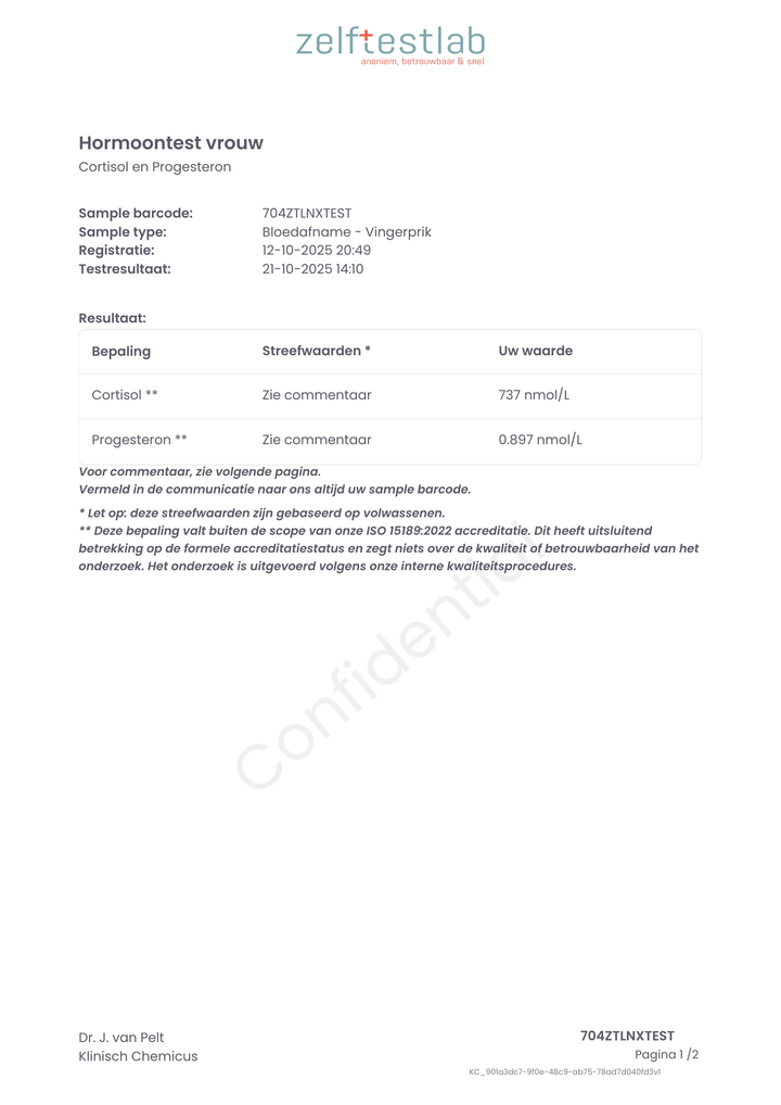 Hormoontest vrouw