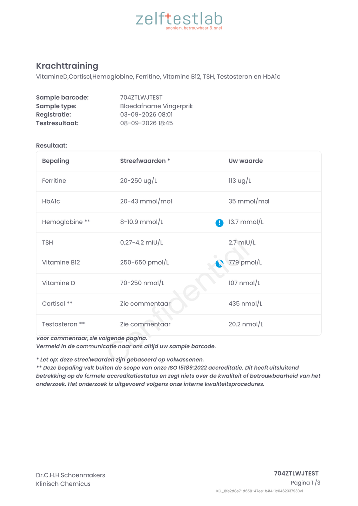 Krachttraining test